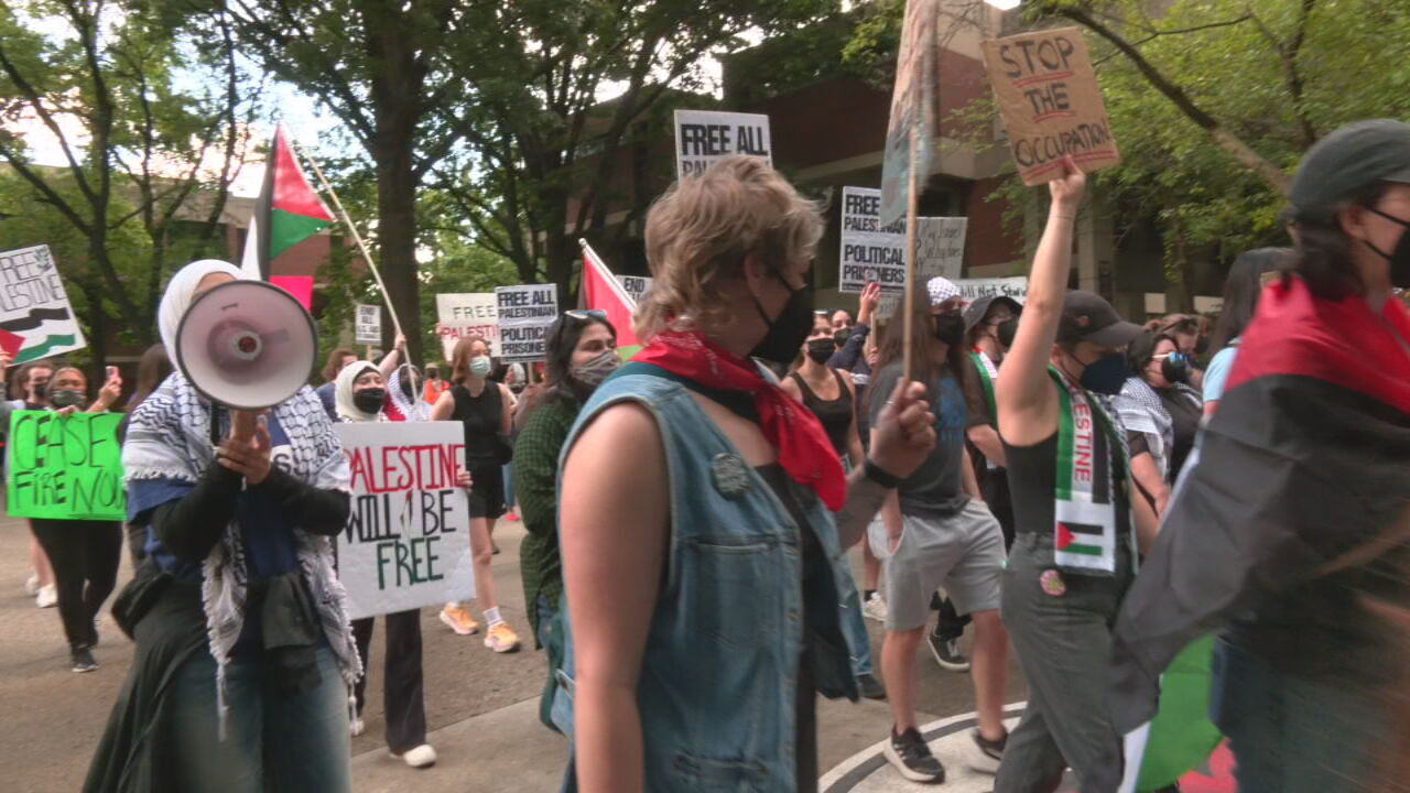 Protest held at University of Louisville in support of Palestine